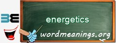 WordMeaning blackboard for energetics